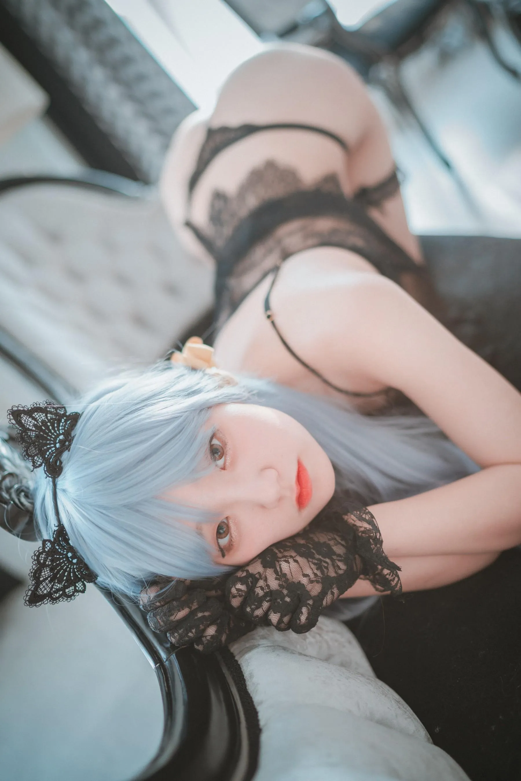 Jenny 정제니 – NO.35 [DJAWA] Schwarz und Weiß Katzenmädchen [66P]插图7